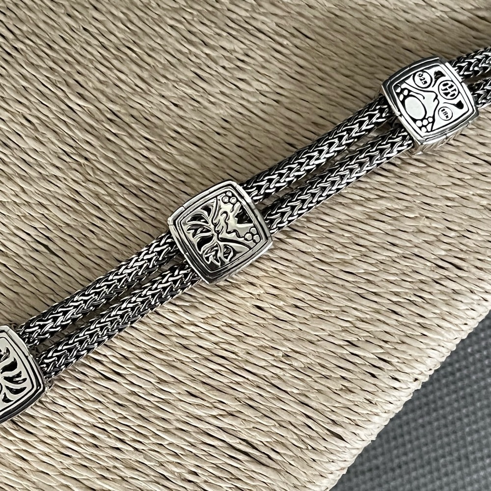 JOHN HARDY PRE-LOVED AUTHENTIC STERLING SILVER/18K YELLOW GOLD LAVAFIRE SEA … - Picture 12 of 17